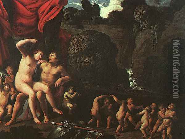 Venus and Mars 1605-10 Oil Painting - Carlo Saraceni