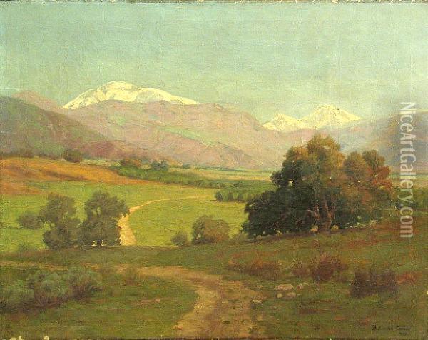 Summer In The Foothills Oil Painting - Albert Clinton Conner