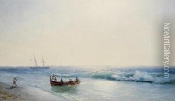 Sailors Coming Ashore Oil Painting - Ivan Konstantinovich Aivazovsky