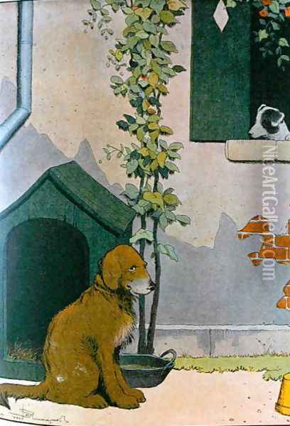 Dog, illustration from Le Buffon de Benjamin Rabier, adapted from Histoire Naturelle of Georges de Buffon 1707-88 Oil Painting - Benjamin Rabier
