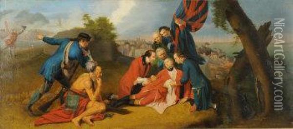 Death Of General Wolfe Oil Painting - Benjamin West
