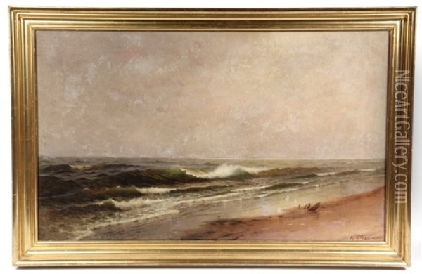 Cloudy Beach Oil Painting - Frank Knox Morton Rehn