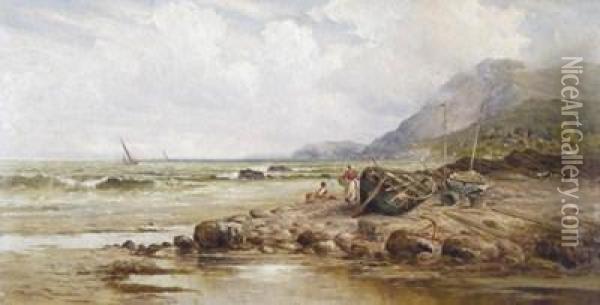 Welsh Coast Near Penmaenmawr Oil Painting - Harry Pennell