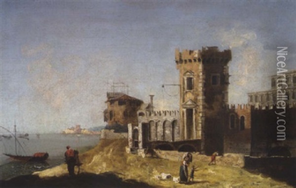 Capriccio Veneziano Oil Painting - Francesco Albotti