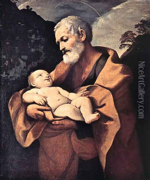St Joseph Oil Painting - Guido Reni