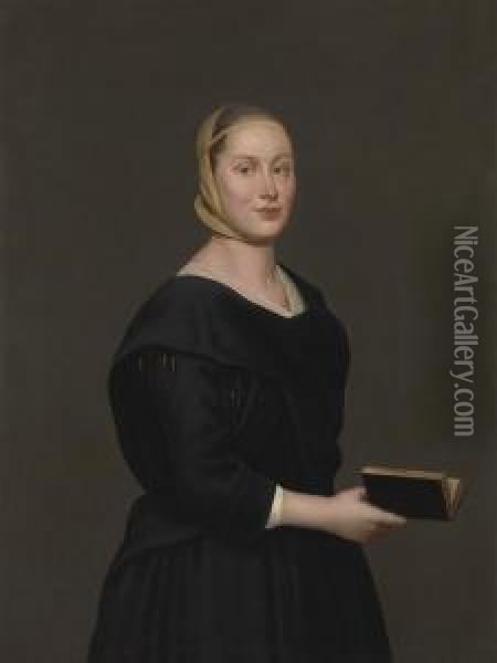 Portrait Of Donna Alba Regina Del Ferro Oil Painting - Giacomo Ceruti (Il Pitocchetto)