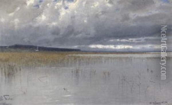 Herrenchiemsee Oil Painting - Eduard Fischer