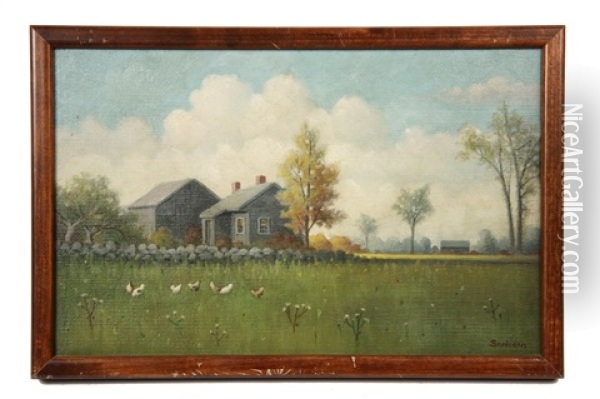 Gray's Farm Oil Painting - Percy A. Sanborn