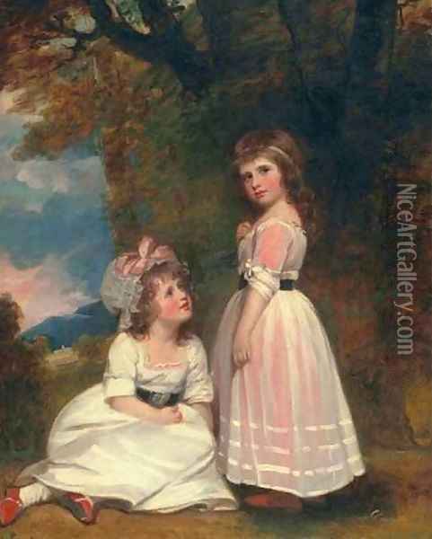 Margaret and Susan Euphemia Beckford Oil Painting - George Romney
