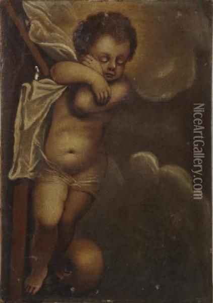 Sleeping Cupid Oil Painting - Rutilio Manetti
