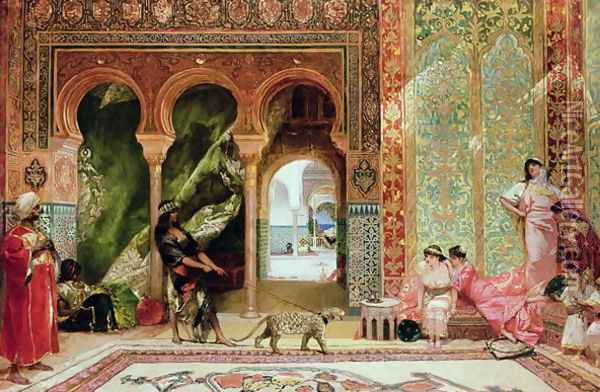 A Royal Palace in Morocco Oil Painting - Benjamin Jean Joseph Constant