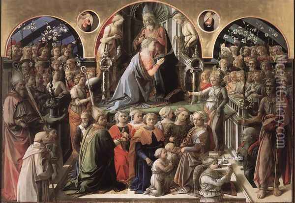 Coronation of the Virgin 1441-47 Oil Painting - Fra Filippo Lippi