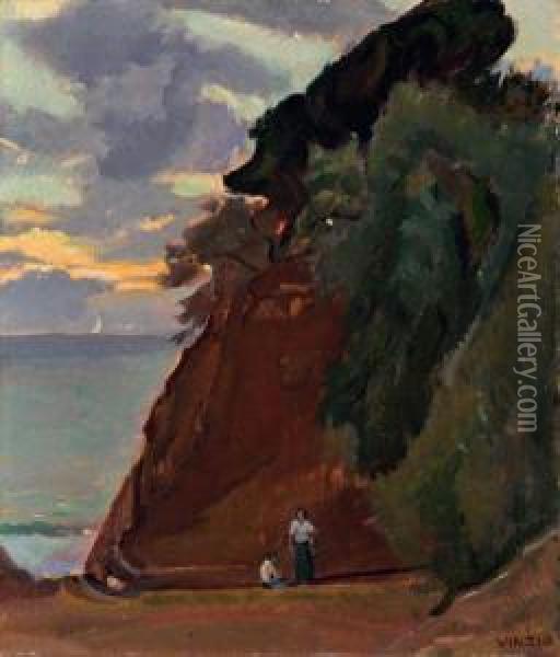 Le Cinque Terre Oil Painting - Giulio Cesare Vinzio