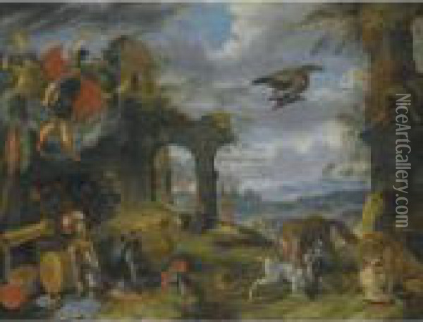 An Allegory Of War Oil Painting - Jan Brueghel the Younger