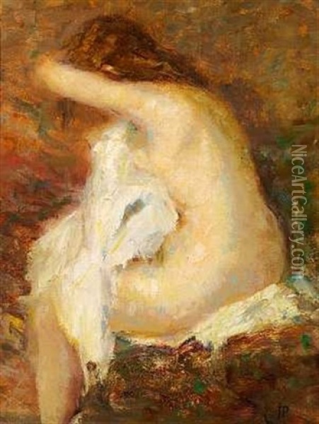 Nogen Rygvendt Kvinde Oil Painting - Julius Paulsen