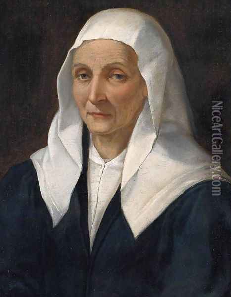 Portrait Of An Old Woman Oil Painting - Bartolomeo Passerotti
