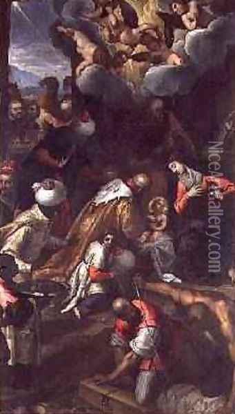 The Adoration of the Magi, 1608 Oil Painting - Palma Vecchio (Jacopo Negretti)