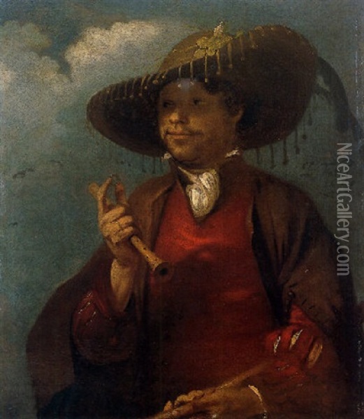 A Shepherd With A Flute And A Ring (self Portrait?) Oil Painting - Barent Fabritius
