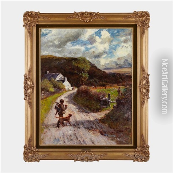 A Country Road Oil Painting - Joshua Anderson Hague
