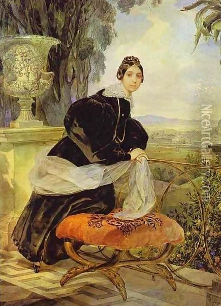 Portrait of Princess Ye P Saltykova Oil Painting - Jules-Elie Delaunay