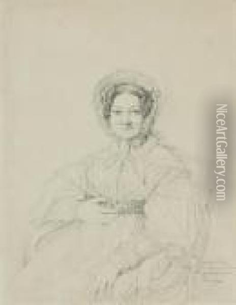 Portrait De Madame Jean-jacques-joseph Anfrye, Nee Louise-jeanne-hyacinthe Dastros Oil Painting - Jean Auguste Dominique Ingres