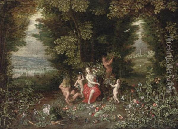 An Allegory Of Earth Oil Painting - Jan Brueghel the Younger
