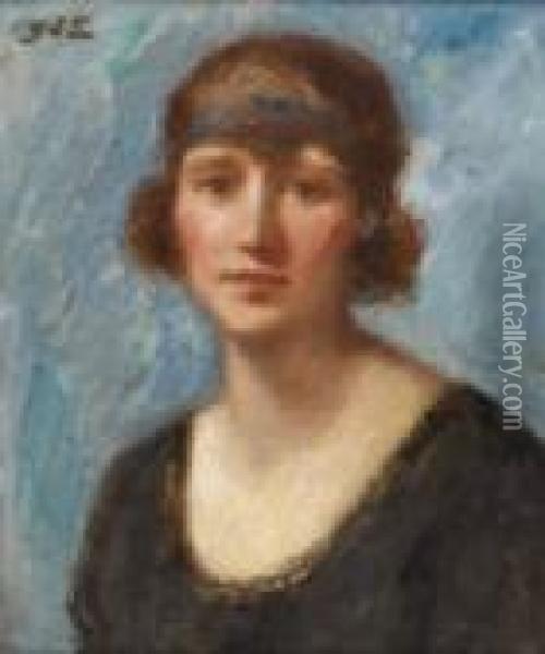 Portrait Of A Lady Oil Painting - Georges dEspagnat