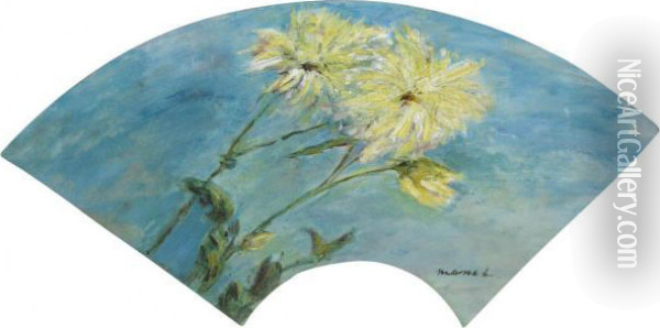Chrysanthemes Oil Painting - Edouard Manet