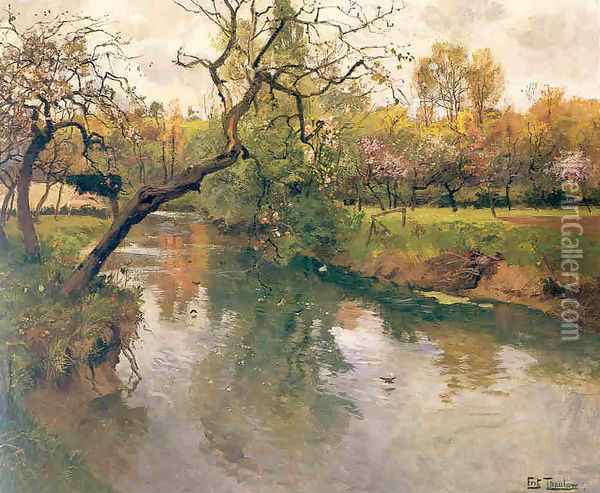flowtree Oil Painting - Fritz Thaulow