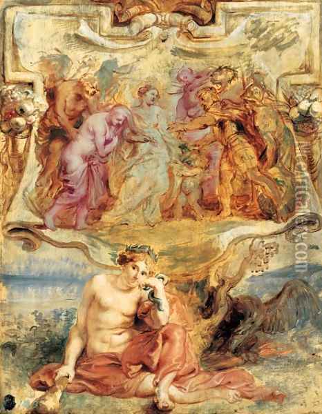 Henry IV seizes the Opportunity to conclude Piece 1628 Oil Painting - Peter Paul Rubens