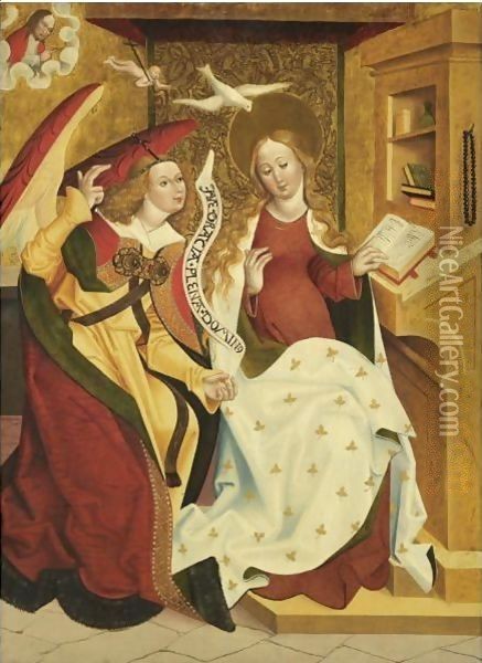 The Annunciation Oil Painting - Jorg the Elder Breu