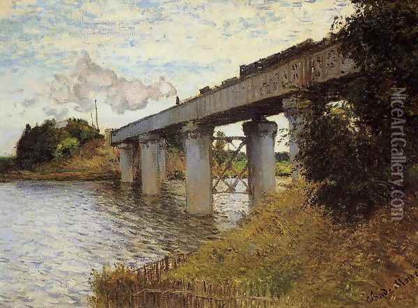 The Railway Bridge At Argenteuil Oil Painting - Claude Oscar Monet