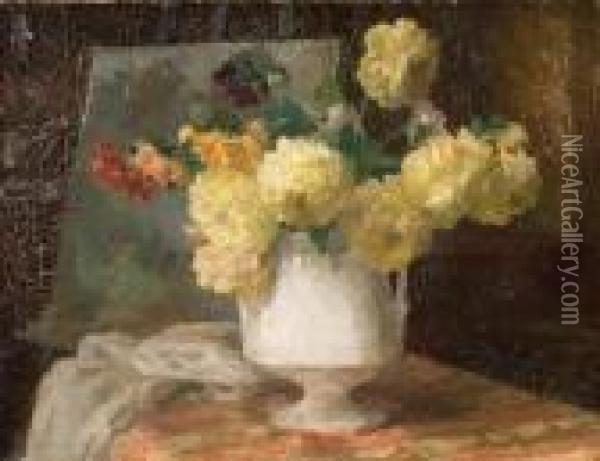 Bouquet De Fleurs Oil Painting - Ernest Quost