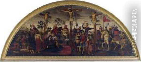 The Crucifixion Oil Painting - Bernardo Pintoricchio