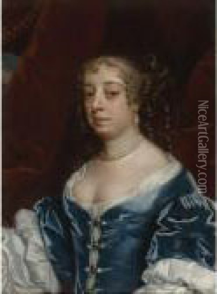 Portrait Of Lady Middleton Oil Painting - Sir Peter Lely