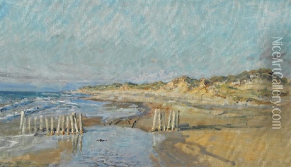 Hojen Beach At Skagen Oil Painting - Viggo Johansen