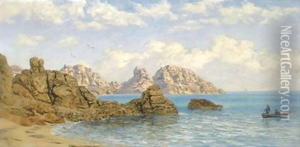 Saints Bay, Guernsey Oil Painting - John Edward Brett