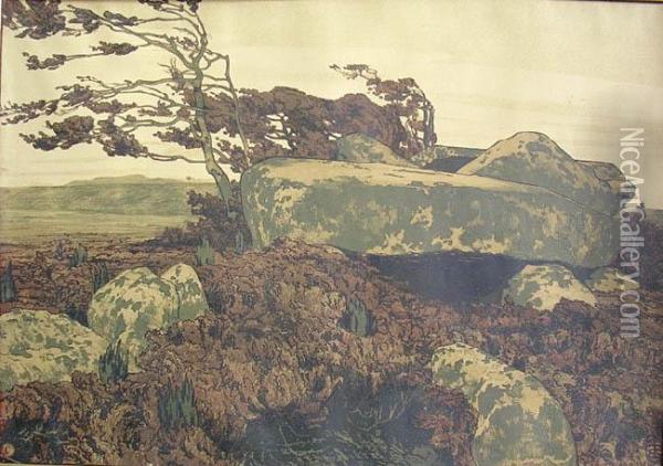Pejzaz (1901) Oil Painting - Karl Biese