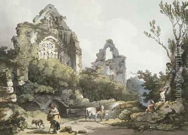 Tintern Abbey Oil Painting - Loutherbourg, Philippe de
