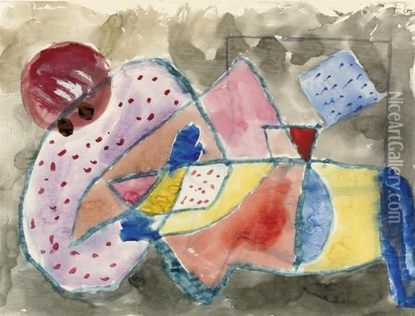 Liegende Frau Oil Painting - Paul Klee