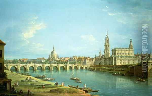A View of Dresden Oil Painting - Antonio Joli