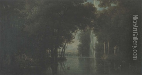 Renaud Et Armide Dans Le Jardin Enchante Oil Painting - Louis Gabriel Moreau the Elder