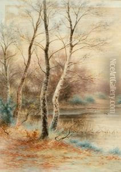 Birch Trees Oil Painting - Frederick Arthur Verner