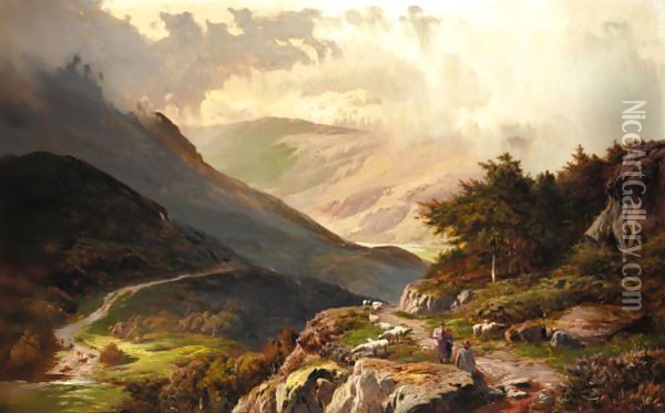 Welsh Mountains Oil Painting - Sidney Richard Percy
