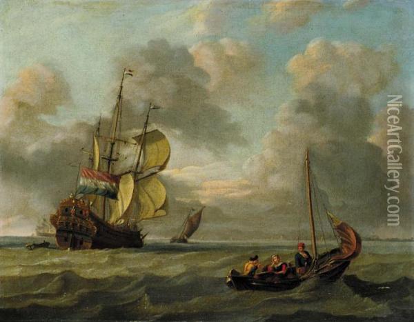 Vascello
 Olandese In Navigazione Oil Painting - Abraham Storck