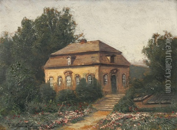 Kleines Palais Oil Painting - Franz Hoffmann-Fallersleben