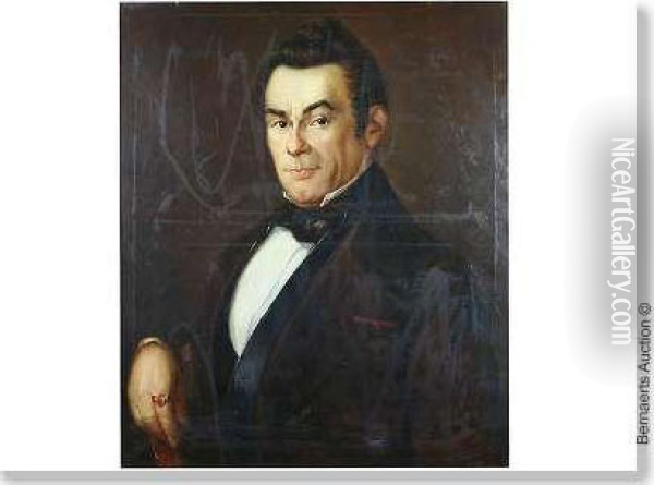 Portrait D'homme Oil Painting - E.J. Beaujean