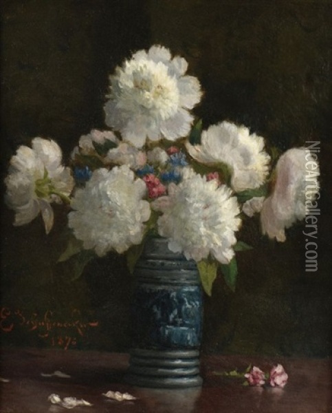 Bouquet De Pivoines Blanches Oil Painting - Claude Emile Schuffenecker