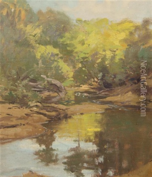 Trail Creek In Spring Oil Painting - Robert Wadsworth Grafton