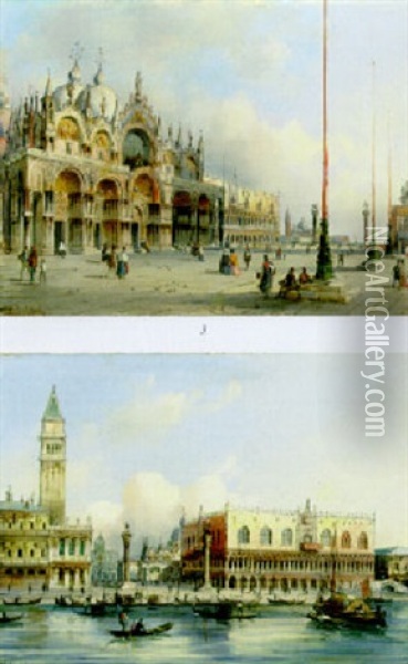 St. Mark's Cathedral, Venice Oil Painting - Carlo Grubacs